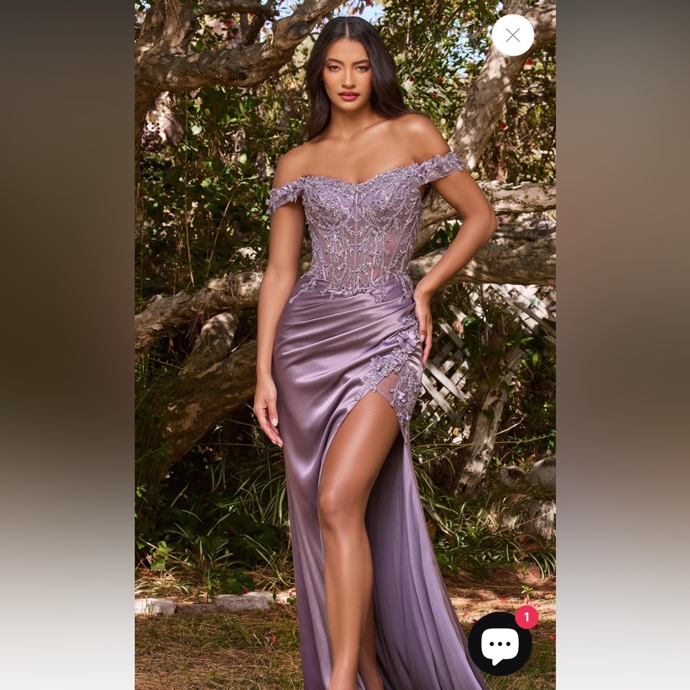 Dusty Lavender Cinderella Divine CD0186 Corset Long Dress